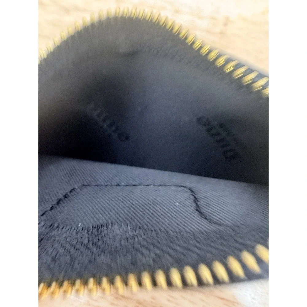 DUNE London Coin Purse Womens Black Saffiano Leather Lobster Claw Hardware #40